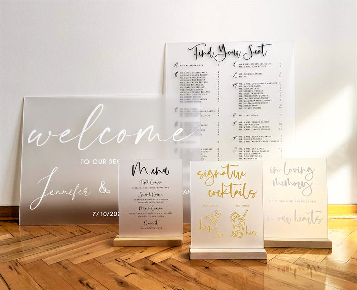 Personalized Wedding Guest Seating Chart & Find Your Seat