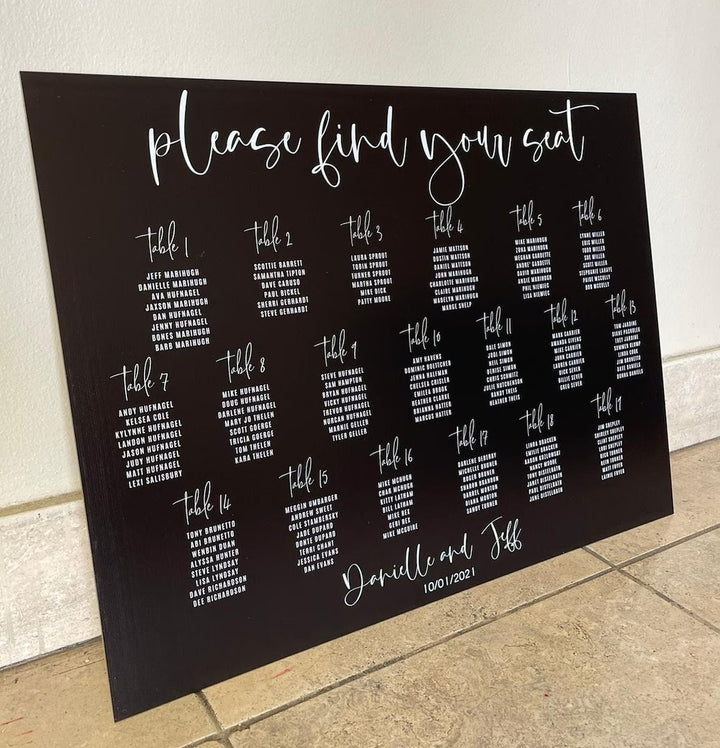 Personalized Wedding Guest Seating Chart & Find Your Seat