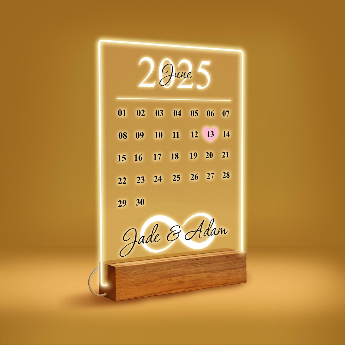 Personalized Anniversary Calendar Sign