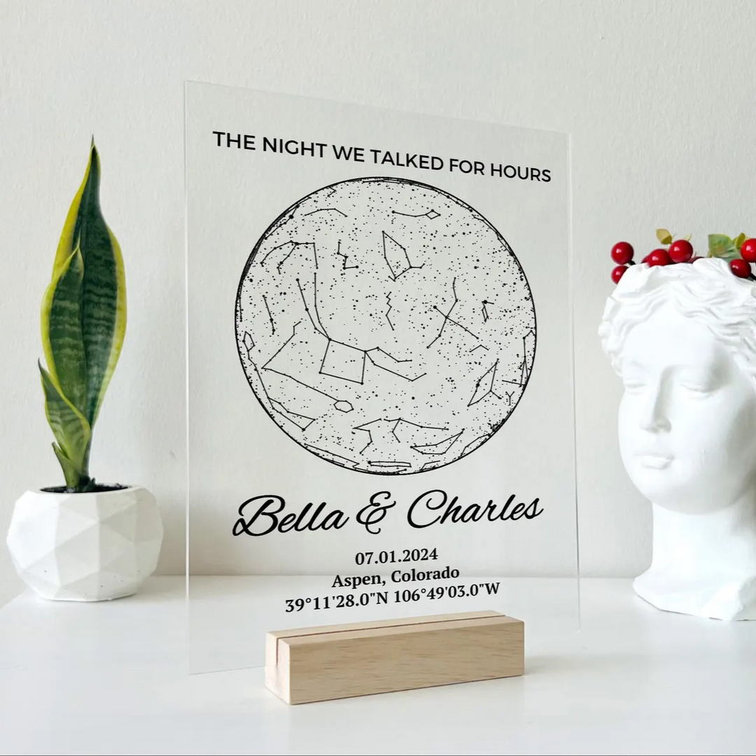 Custom Star Map Plaque