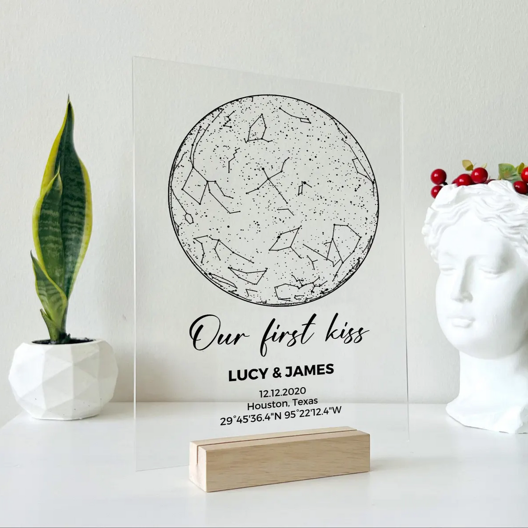 Custom Star Map Plaque 2L