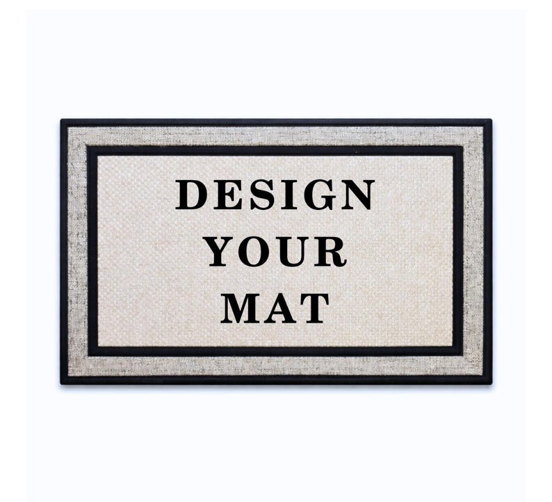 18 x 30 inch polyester doormat featuring your own custom wording and design.