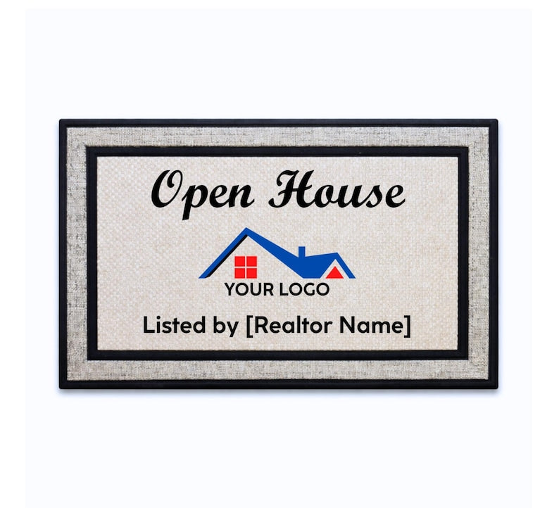 Polyester Doormat - Open House with Logo and Name