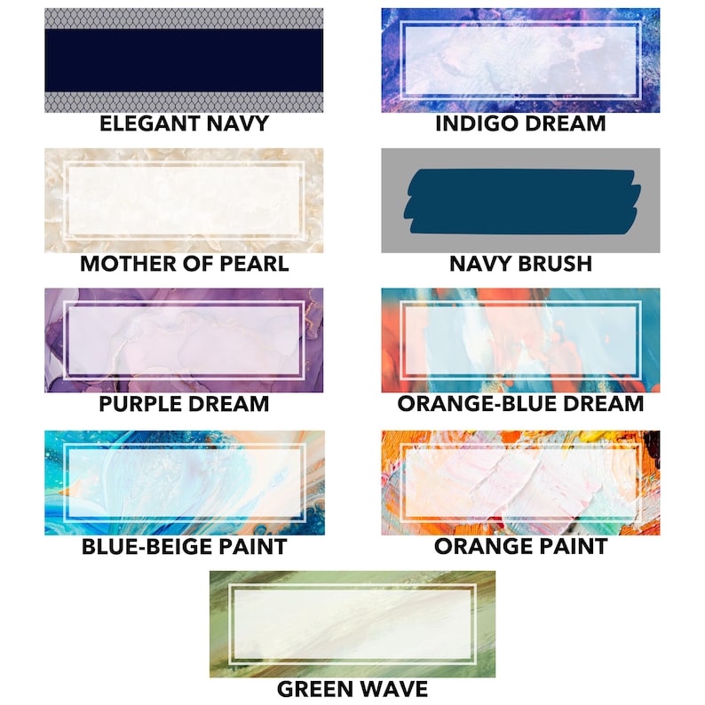 Personalized Acrylic Name Block - Blue Wave