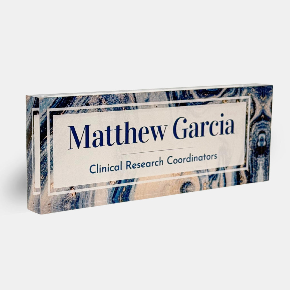 Personalized Acrylic Name Block - Turquoise Shine