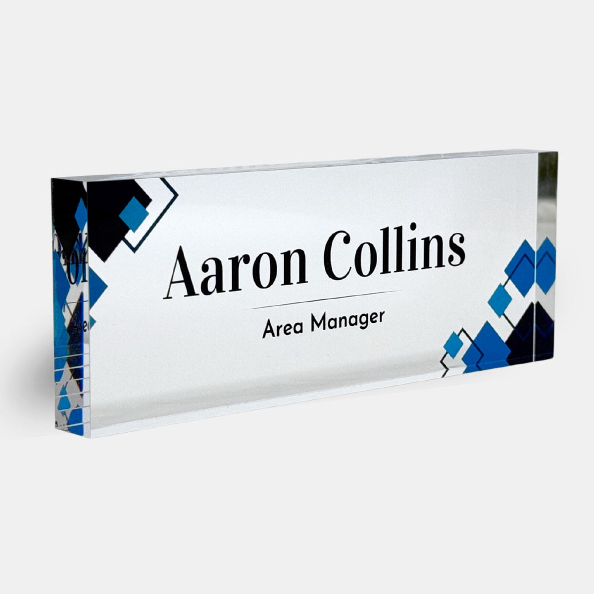 Personalized Acrylic Name Block - Elegant Squares