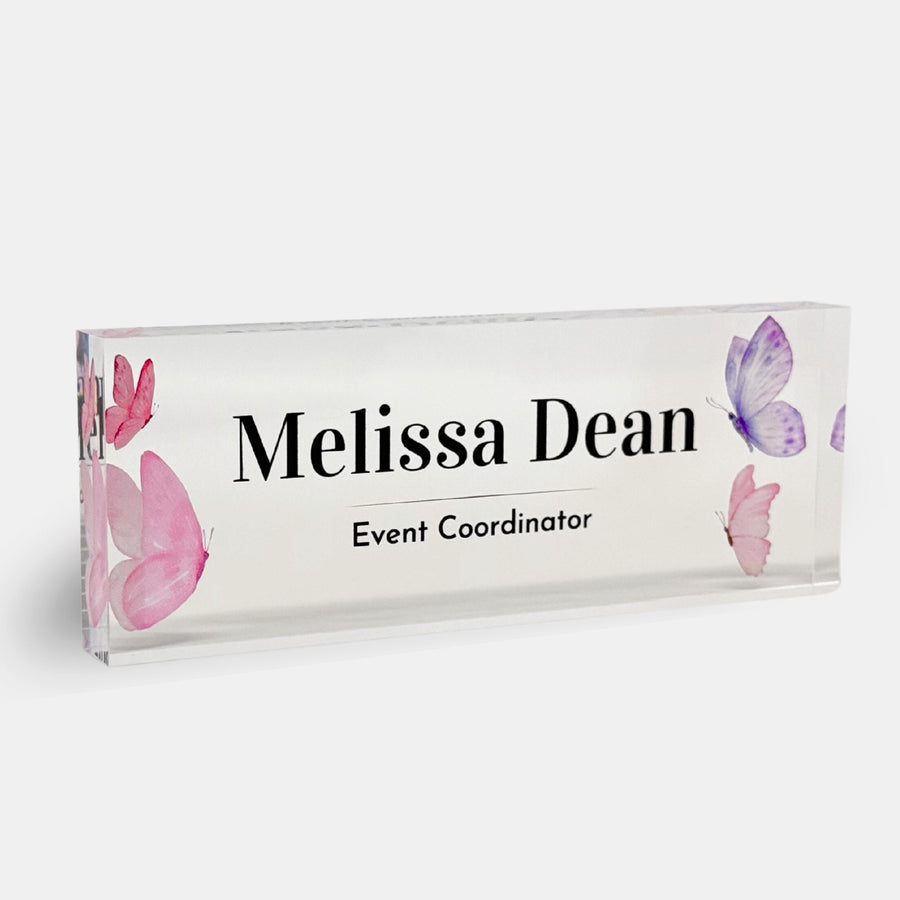 Personalized Acrylic Name Block - Butterfly