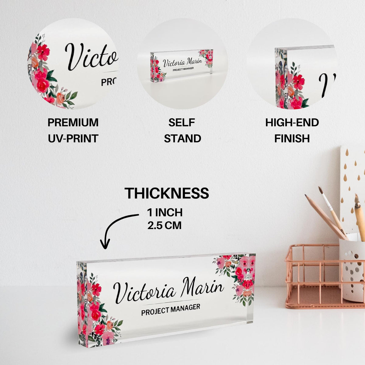 Personalized Acrylic Name Block - Butterfly