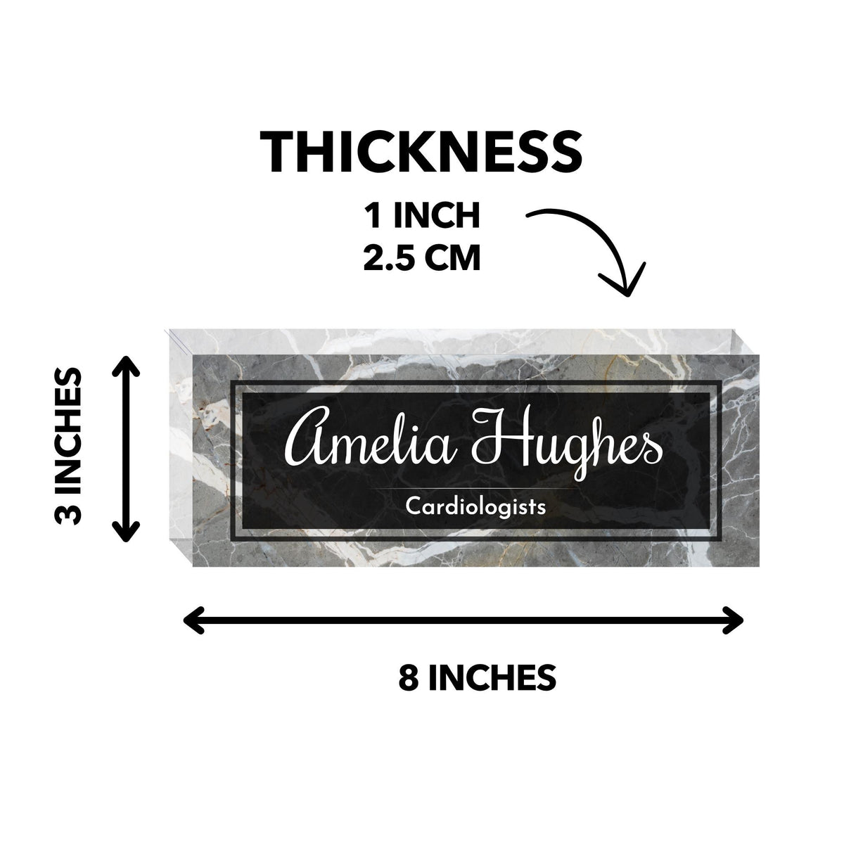 Personalized Acrylic Name Block - Elegant Squares