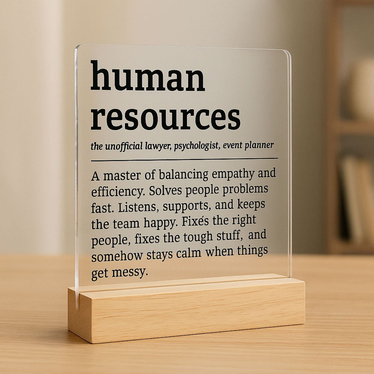 Human Resources Desk Plaque