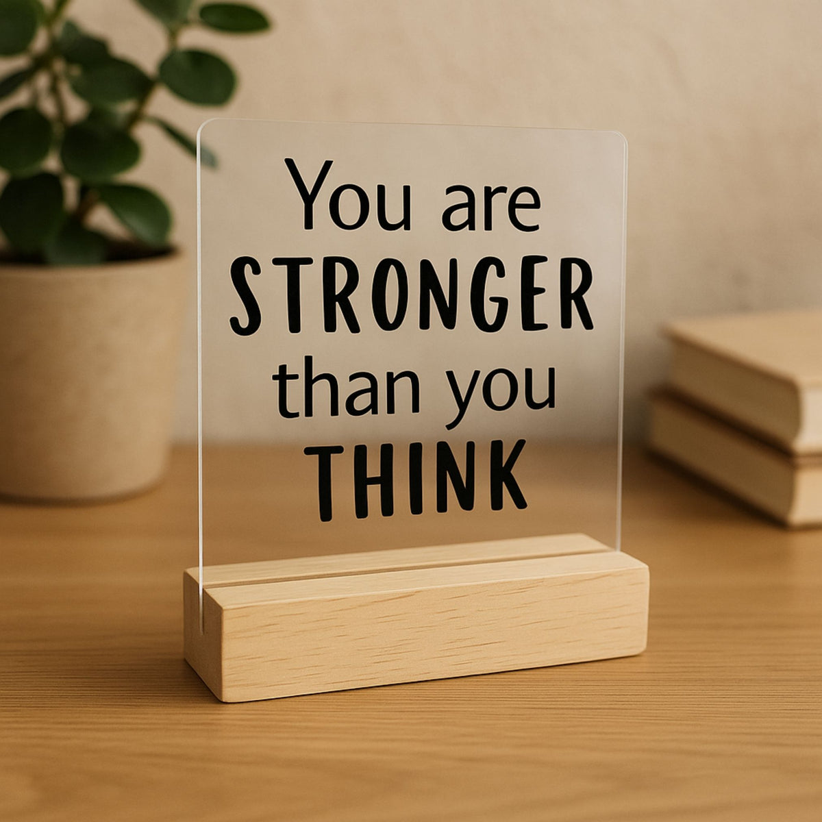 You Are Stronger Desk Plaque