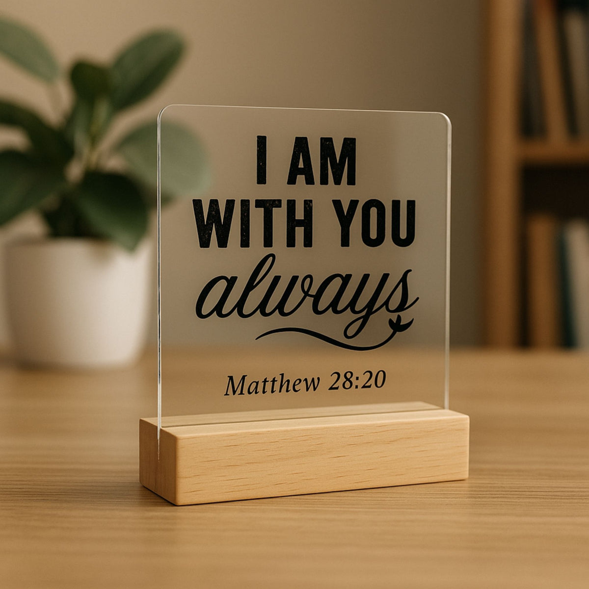 I Am With You Plaque