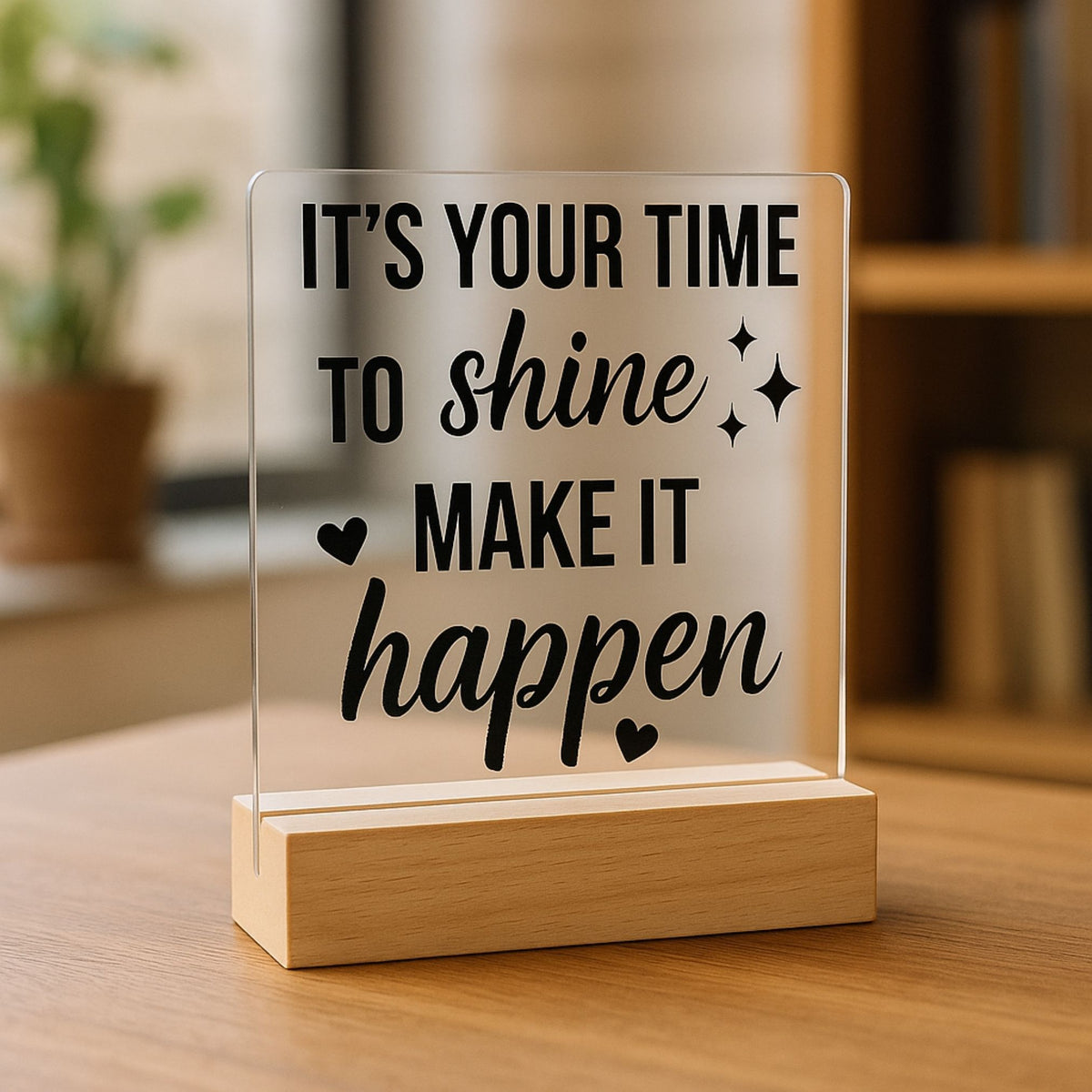 Time to Shine Desk Plaque