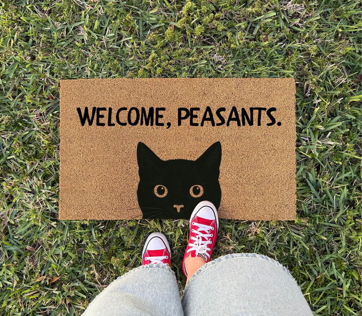 Welcome Peasants Cat Doormat