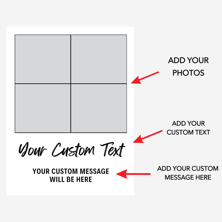Acrylic 2 Photos Print with Stand & Handwriting Header