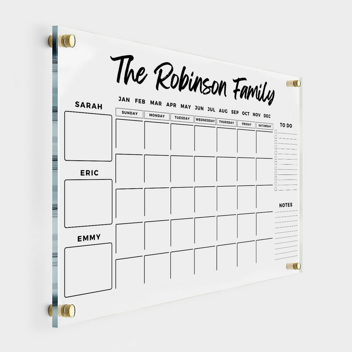 Personalized Family Name Calendar