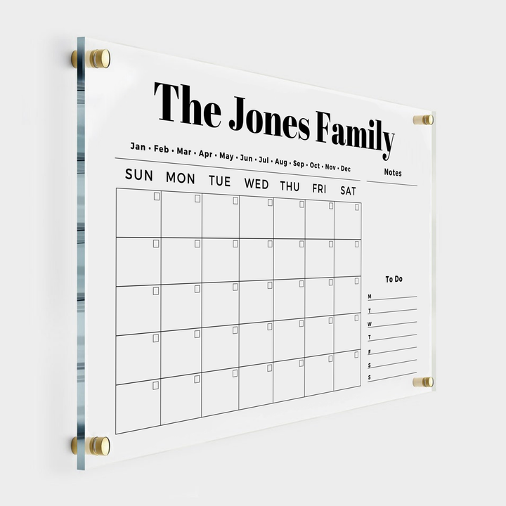 Personalized Monthly Wall Calendar 2 Side Headers