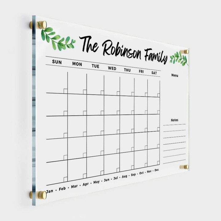 Custom Monthly Wall Calendar