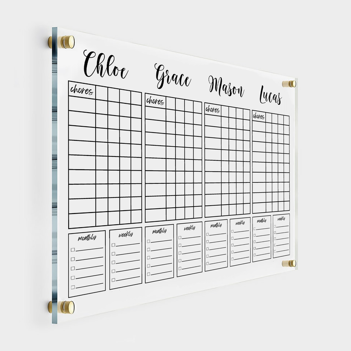 Personalized Family Chore Chart