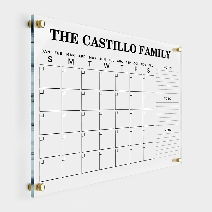 Personalized Calendar with To Do Lists