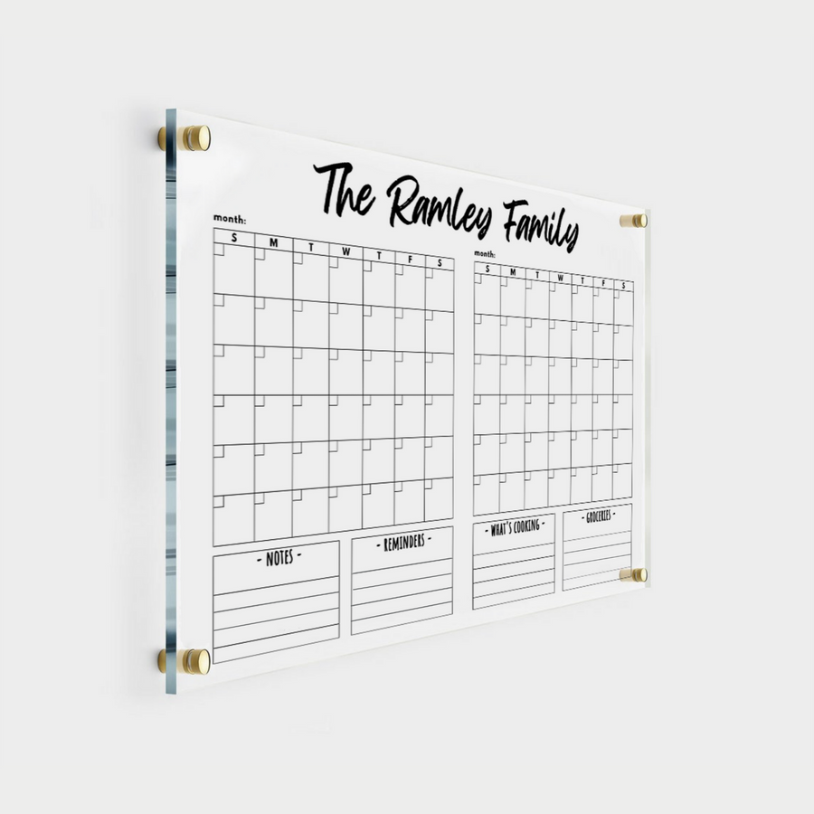 Custom Two-Month Calendar